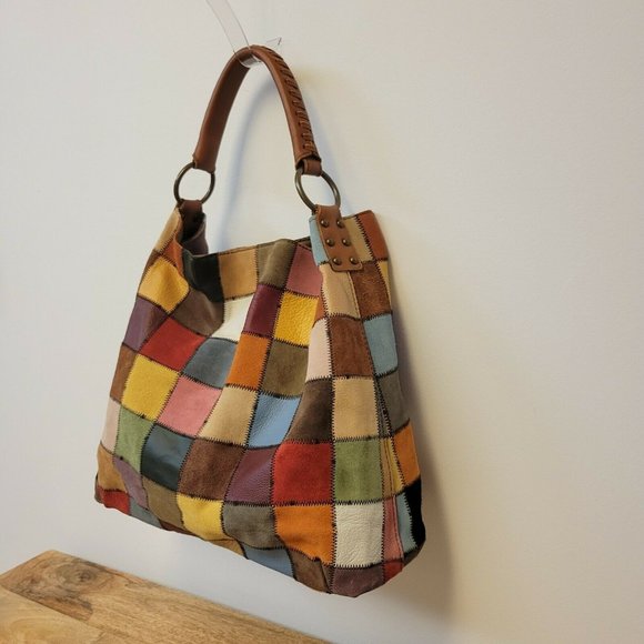 Lucky Brand Leather Patchwork Hobo Bag - Picture 5 of 12